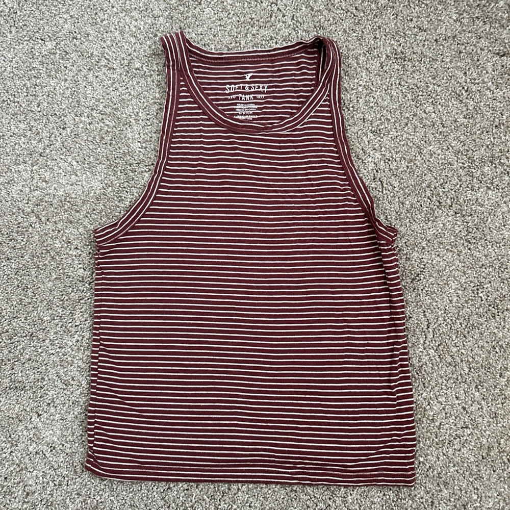 Aerie Cropped Striped tank